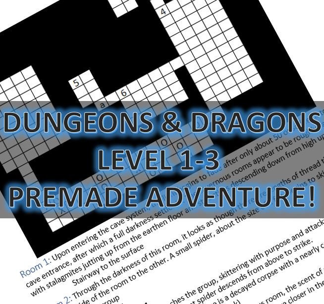 D&D 5e Nivel 1-3 Dungeon Adventure: una minicampaña prefabricada para DnD 5.a edición