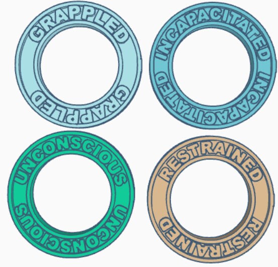 3D Printed D&amp;D Condition Markers SLT File - Etsy