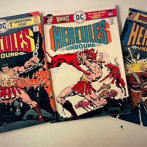 Hercules Unbound Issues # 1 , #2 and #3 in Great Condition 1975 DC Comics Writer Gerry Conway / Artists J. L. Garcia Lopez and Wally Wood