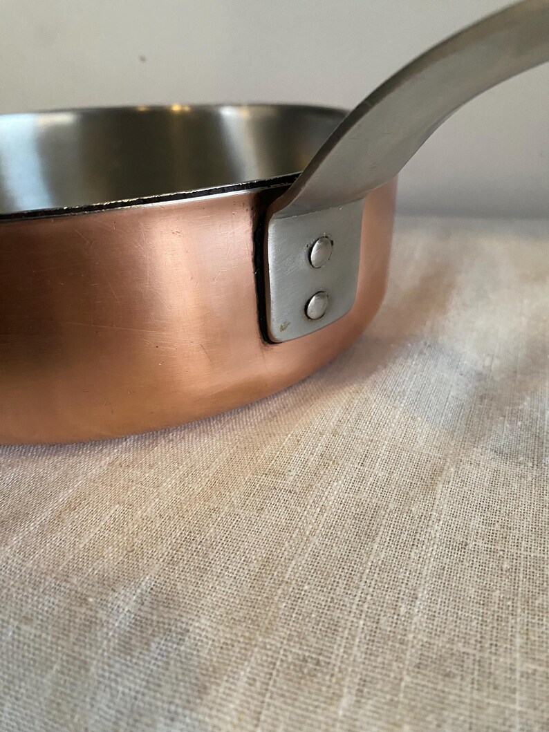 Vintage Legion Utensils Scavullo Copper Pan, Stainless Lined Serving Pan, Italian Cookware image 5
