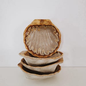Laurentian Pottery Tundra Gratin Dishes Set | Canadian Studio Shell Stoneware (Set of 4)