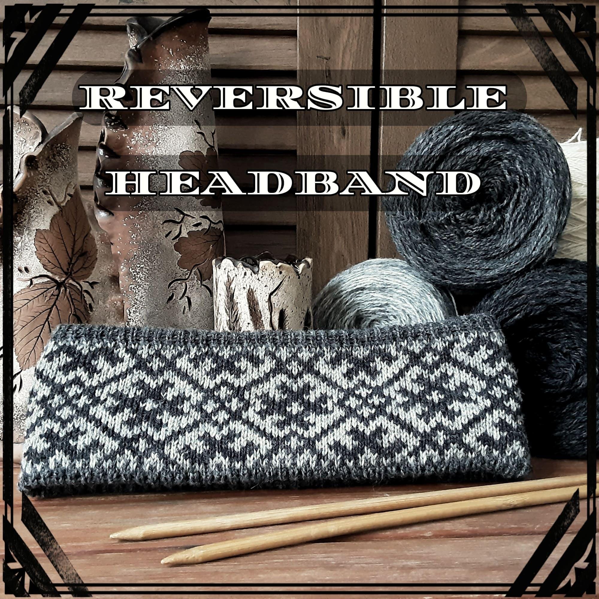 Reversible Grey Wool Ear Warmer – Cozy Nordic-inspired  display picture 3