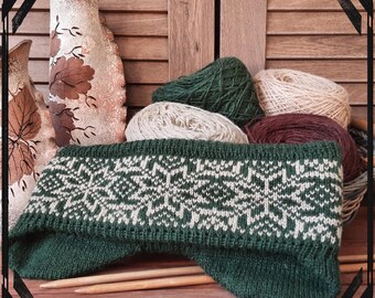Reversible Wool Knitted Ear Warmer – Handcrafted Comfort and Nordic Charm