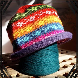 Rainbow Striped Wool Hat – A Cheerful & Cozy Spring Accessory