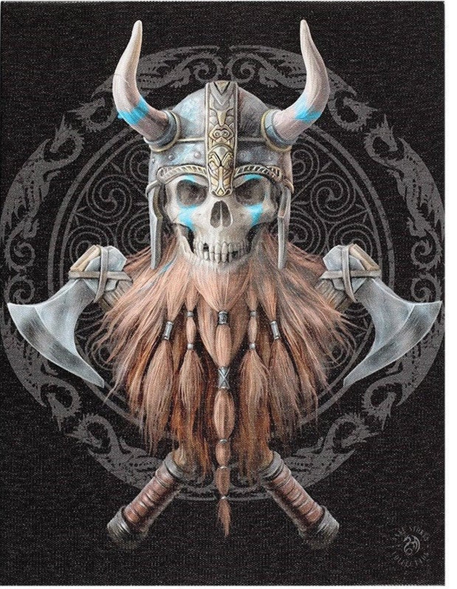 Viking Skull design by talented artist Anne Stokes design Etsy