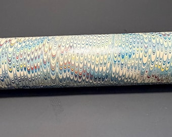 Teleidoscopio caleidoscopio Van Cort L’Optique vintage, instrumento óptico de la década de 1990, papel jaspeado y latón, fabricado en Estados Unidos, decoración científica vintage.