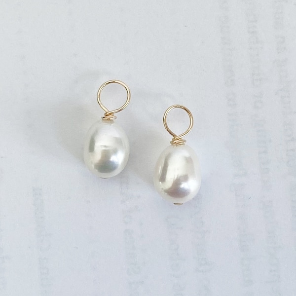 Large Sized Baroque Pearl Earring Charms - Earring Builder