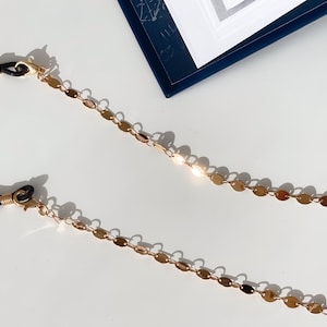 Dancing Paillettes - Gold Mask to Glasses Chain, Stylish Sunglasses & Face Mask Chain, Spectacles Chain for Women