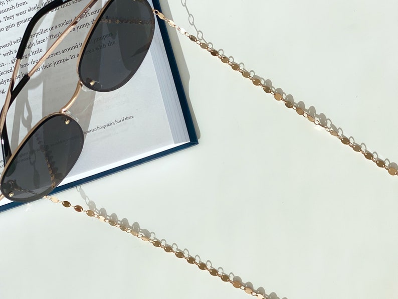 Dancing Paillettes - Gold Mask to Glasses Chain, Stylish Sunglasses & Face Mask Chain, Spectacles Chain for Women image 4