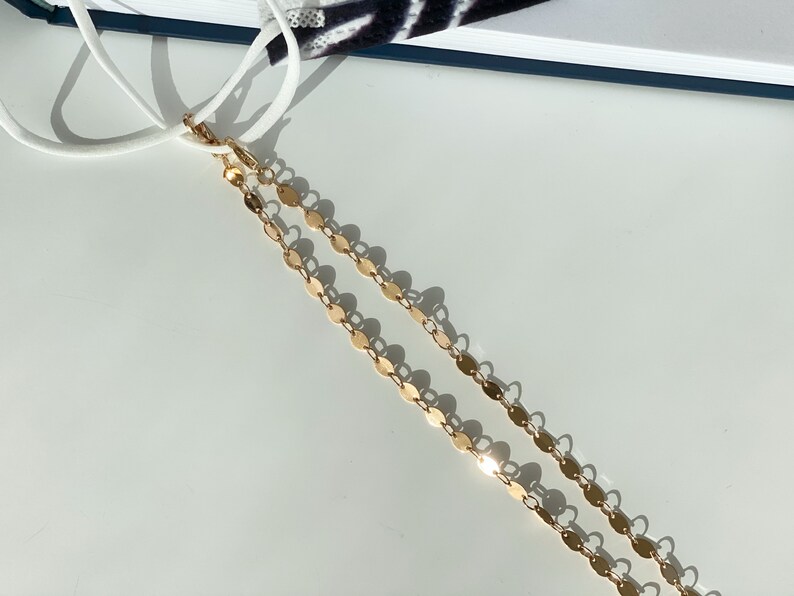 Dancing Paillettes - Gold Mask to Glasses Chain, Stylish Sunglasses & Face Mask Chain, Spectacles Chain for Women image 6