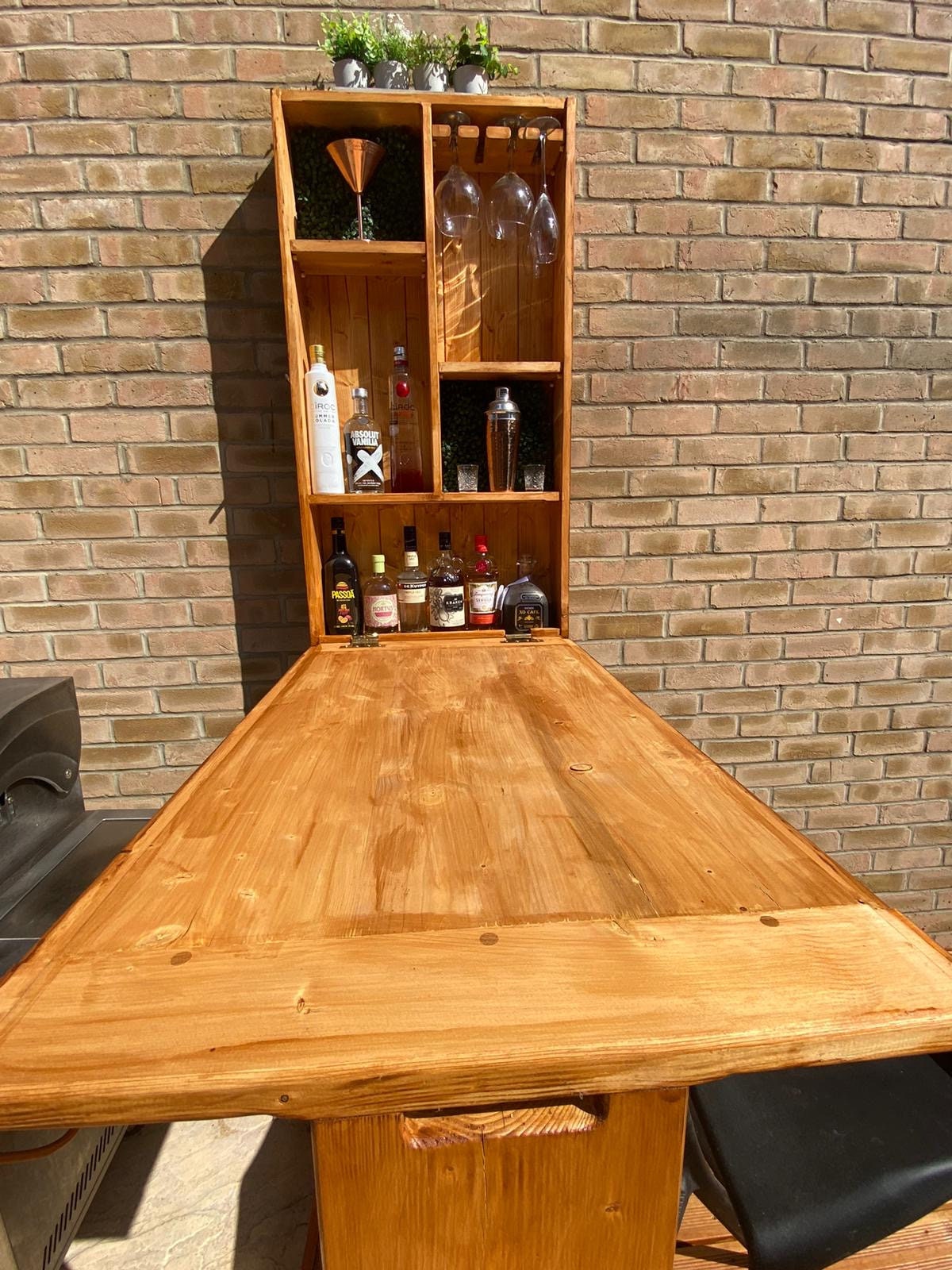 Wooden Wall Mounted Garden Bar Outdoor Bar. Etsy