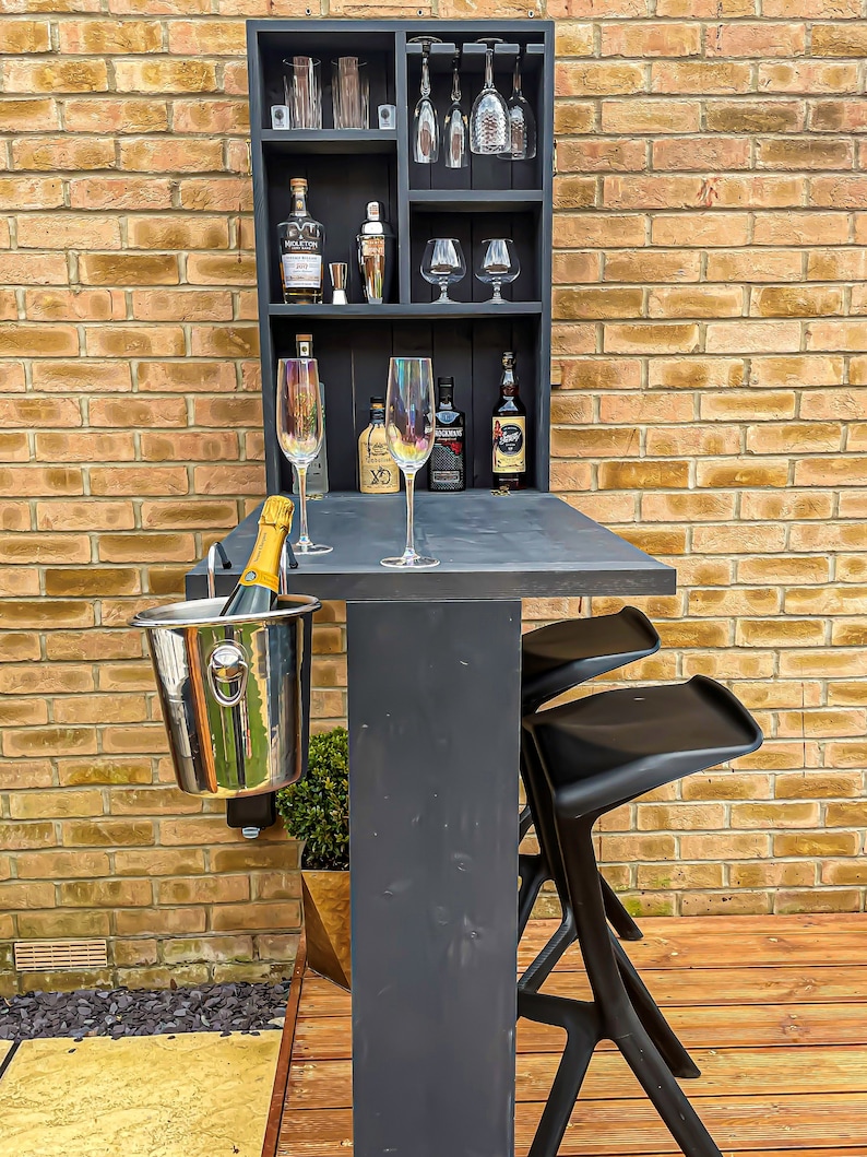 Wooden Wall Mounted Garden Bar Outdoor Bar. Etsy
