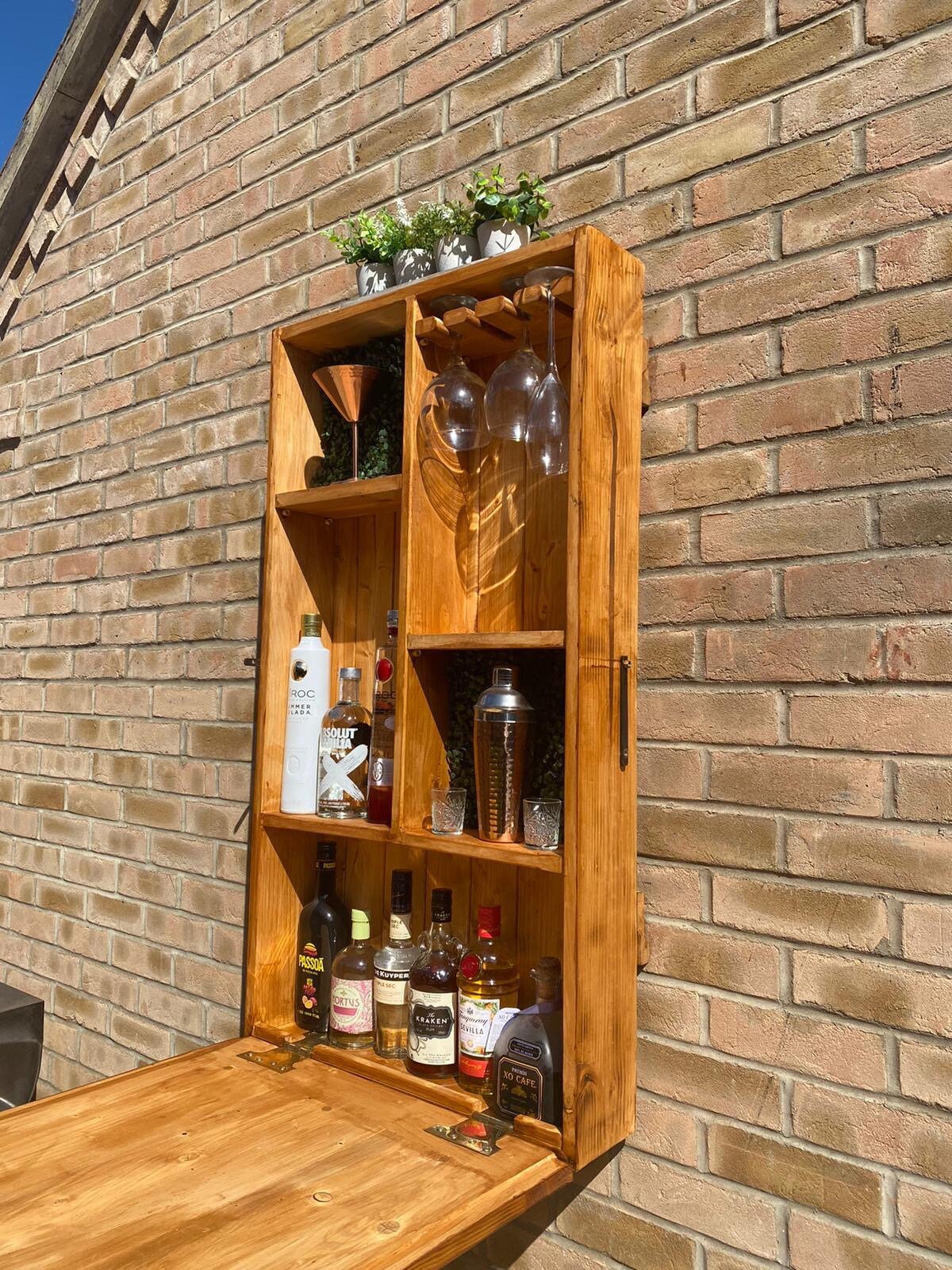 Wooden Wall Mounted Garden Bar Outdoor Bar. Etsy