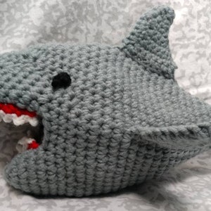 Handmade, Crocheted Shark Reptile Pouch