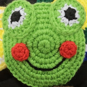 10&quot; Crochet Frog Reptile Pouch - Light Green