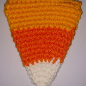 Handmade, Crocheted Candy Corn Reptile Pouch