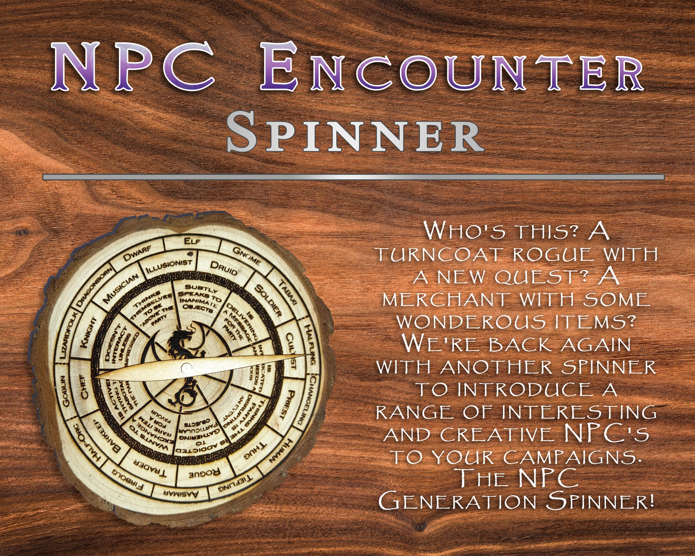 Dnd NPC Encounter Dnd Spinner Dungeons - Etsy Hong Kong