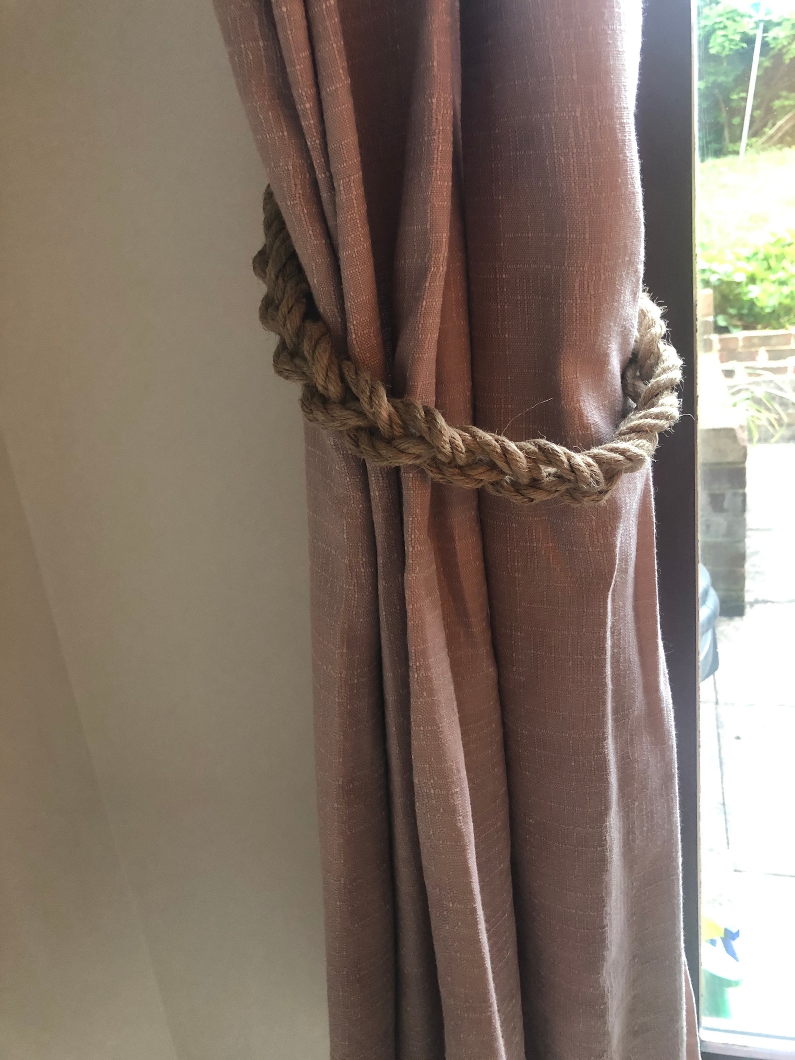 Jute Rope Curtain Tie Back Etsy