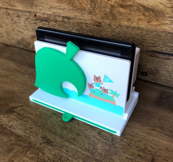 Nintendo Switch Game Holder, Animal Crossing Leaf Dock Stand, New Horizons  White Green Edition - Etsy
