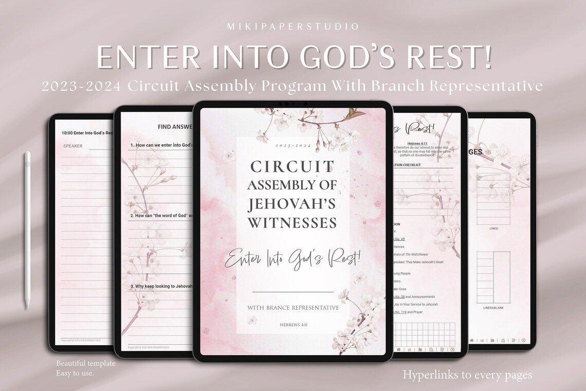 Jw Circuit Assembly 20232024 Enter Into Gods Rest JW Etsy Australia