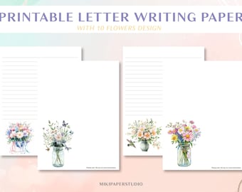 JW Letter Writing Bundle, JW Stationary, Floral writing Papers, JW.org Practical Advice From The Bible,  Letterhead for Service.