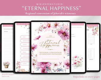 JW Convention 2026  Eternal Happiness book Convention Digital Notebook JW Gift and JW Digital Printable 2026 Goodnotes Notability