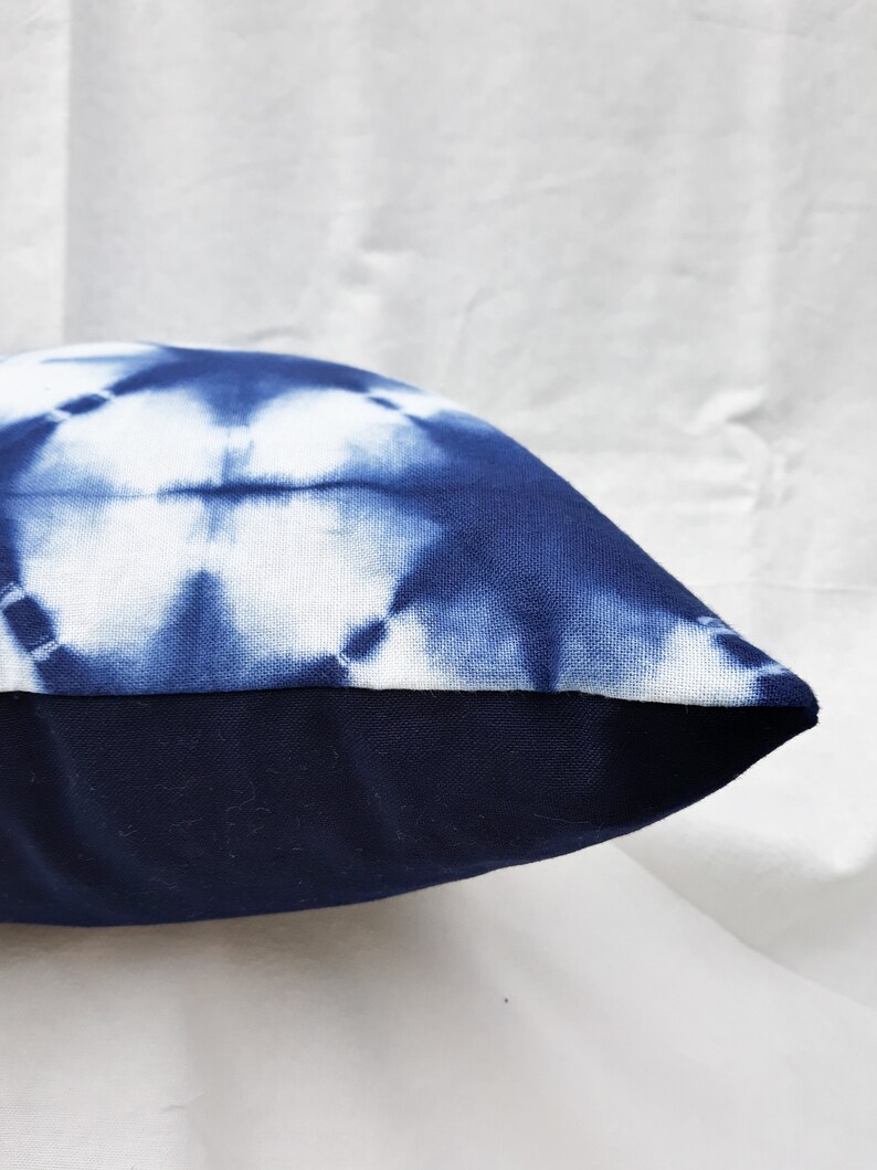 Shibori Indigo Decorative Pillow Cover Mudcloth Style Cushion Etsy
