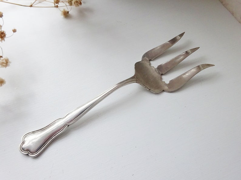 Antique Silver Plated Bread Fork by James Deakin & Sons ~ Dining Table ...