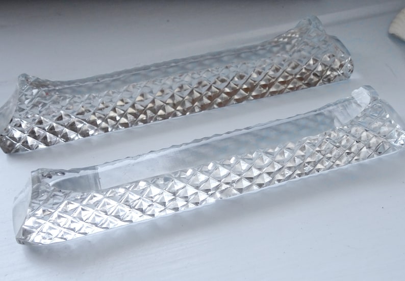 Antique Lead Crystal Knife Rests Pair Cut Crystal Cutlery Etsy UK