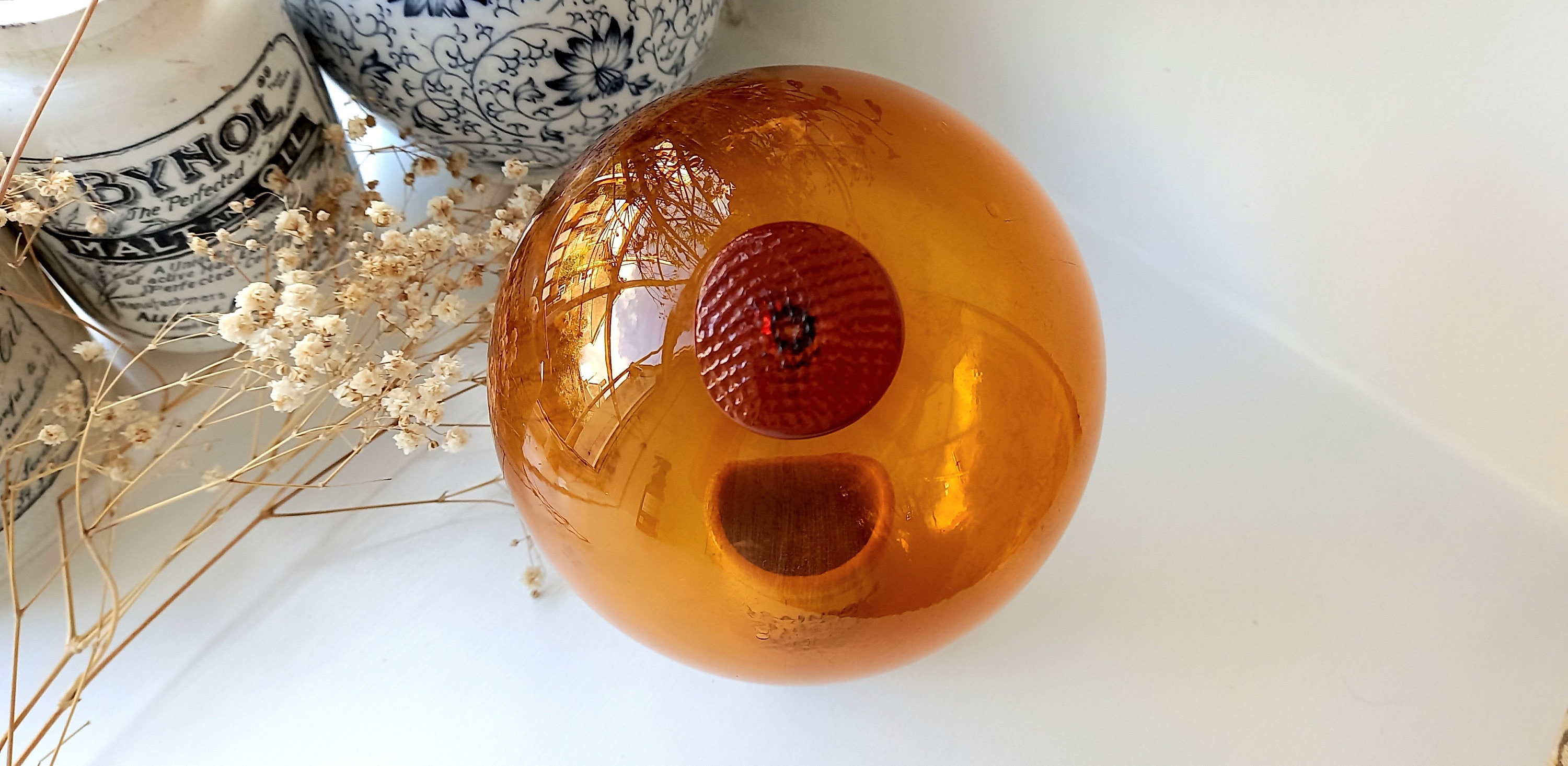 Vintage Amber Glass Fishing Float ~ Orange Globe Fishing Net Float ~ 5"  Fisherman's Float ~ Seaside Decor ~ Coastal Decor ~ Witch Ball ~ Orb - Etsy