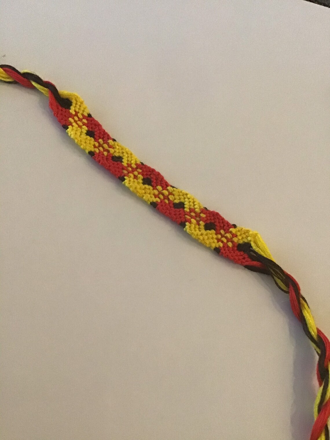 Handmade String friendship bracelet woven checkered Etsy