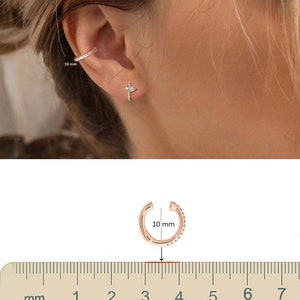 conch ear cuff,ear cuff no piercing•14k rose gold ear cuff•fake Ear cuff•fake conch piercing•fake conch ring•cartilage ring•hoop ear cuff