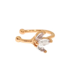 Ohrmanschette ohne Piercing•14k Gold •Ohrmanschette•Fake Piercing•Ohrmanschette•Knorpel Manschette•Helix Manschette•Fake Helix •Diamant Ohrmanschette