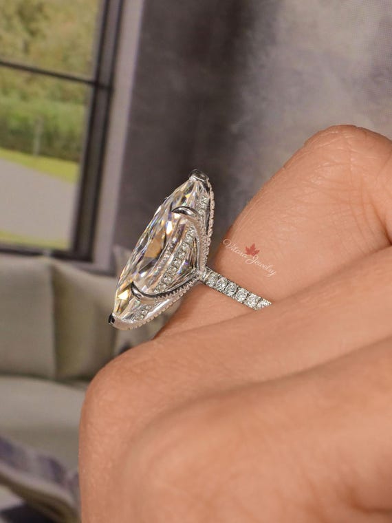 Bague En Or Blanc 14 Carats Taille 7.5 - Occasion - À Rhodier (usure Partielle)
