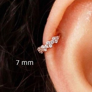 14k solid gold helix hoop,diamond helix earring•cartilage hoop•helix piercing•Natural real diamond huggies•diamond hoops•cartilage earring