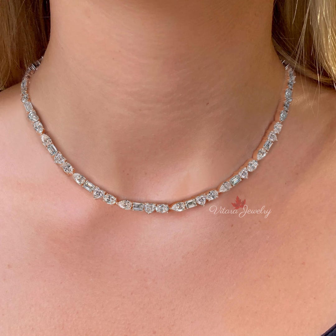 Jolie Tennis Necklace - Multi Stone