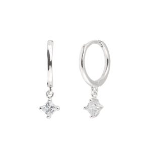 brincos de argola de ouro maciço com pingente, argolas de diamante verdadeiro • argolas pequenas • brincos huggie de ouro 14k • argola de cartilagem • mini argolas • brincos pendurados