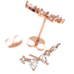 diamond stud earrings,14k solid Gold•Natural diamond earrings•moissanite stud earrings•small stud earrings•unique wedding earrings•women