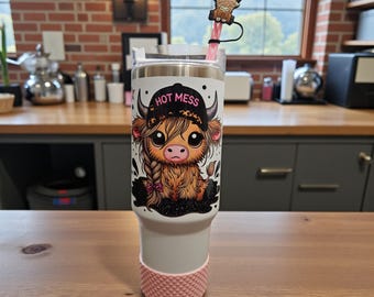40oz Highland Cow Tumbler Set