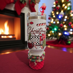 Gobelet de Noël personnalisé 40 oz – Ensemble entièrement habillé, gobelet des Fêtes