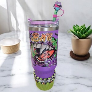 Anpassad 120 cl tumbler - "Bite Me" Sassy Tumbler Fullt klädd set