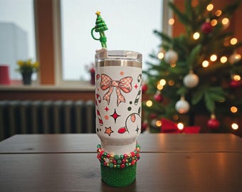 Kerstbeker met snoepriet – volledig aangeklede set, beker voor de feestdagen