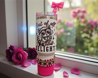 Custom 40oz “First of All, I’m a Delight” Tumbler – Fully Dressed Set