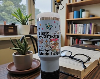 Vaso para amantes del café - Juego de vasos personalizados de 40 oz
