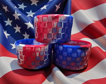 Patriot Pride 40oz Tumbler Boot | Red White & Blue | Silicone Cup Protector | Anti-Slip Bottom