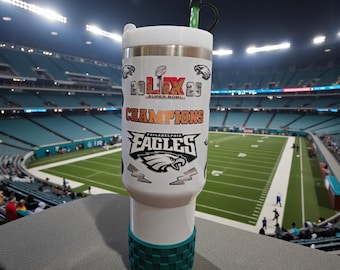 Set di bicchieri Philadelphia Eagles - Regalo personalizzato per i tifosi di football americano da 40 once
