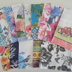Variety Pack of 14 Decorative Luncheon Napkins