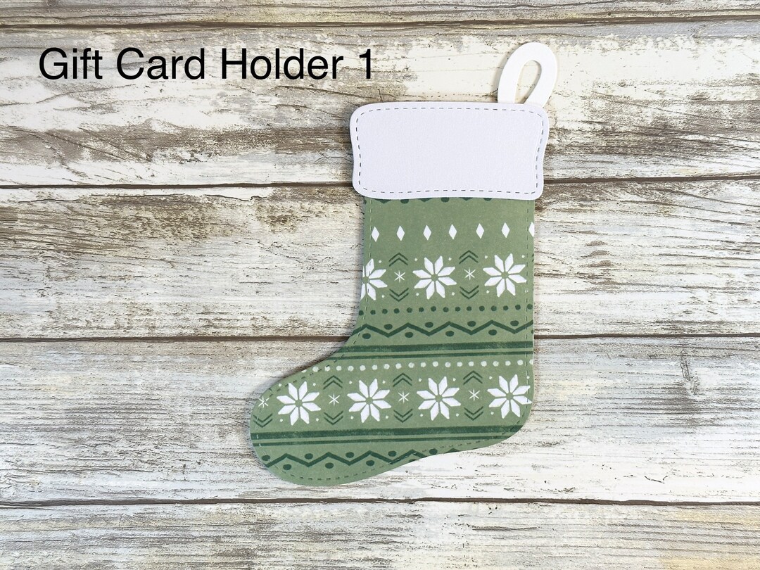 Christmas Stocking Gift Card Holder, Shimmer Cardstock - Etsy