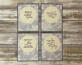 Sympathy Card, Grief Card, Thinking of You Card, Condolences Card, With Sympathy Cards, Sympathy Card Set, Bereavement Cards, Flower Cards