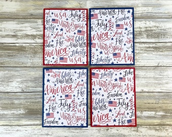 4th of July Cards, Fourth of July Cards, Patriotic Cards, Flag Cards, Patriotic Note Cards, Note Cards with Envelopes, Holiday Note Cards